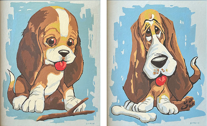 Altered Images Vintage Paint-By-Numbers Reimagined BEFORE