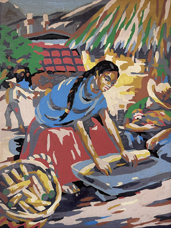 Altered Images Vintage Paint-By-Numbers Reimagined BEFORE