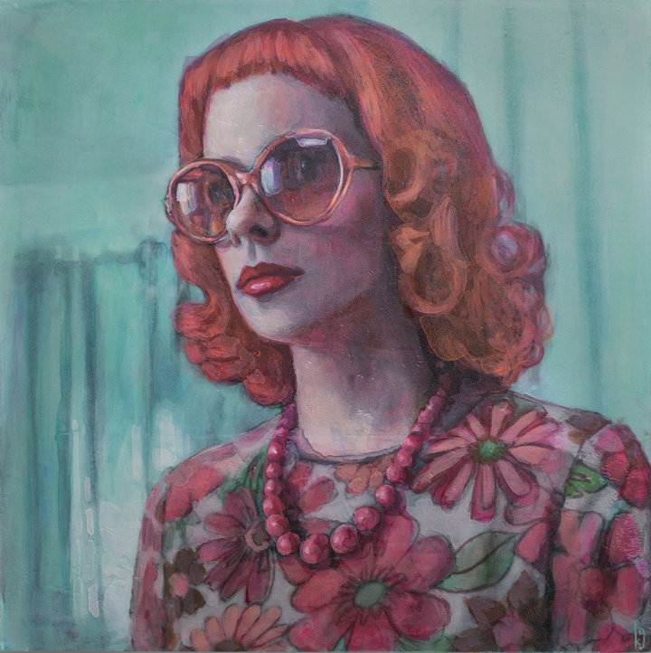 ART COLLECTOR STARTER KIT XI GROUP SHOW A COLLECTION OF 12" X 12" WORKS SELF PORTRAIT AS YOUNG AUNT GLADYS