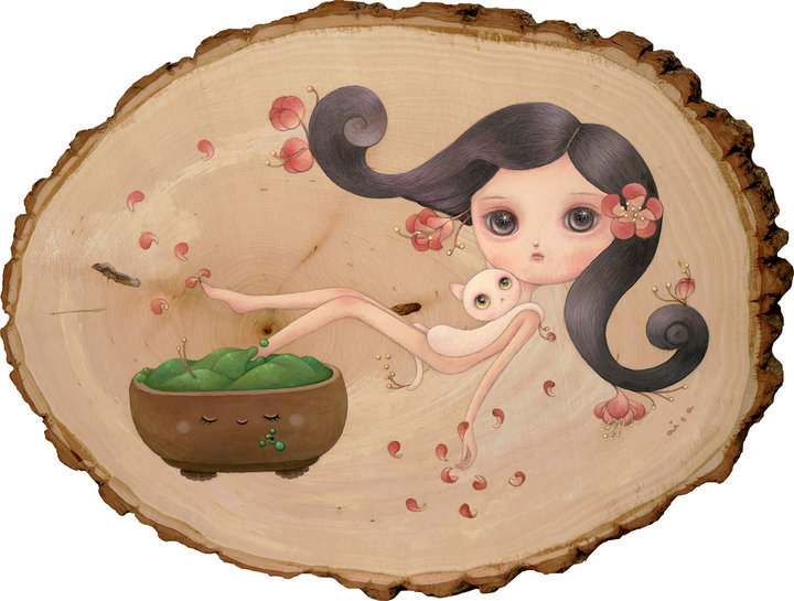aica Where Petals Dance PLUM BONSAI GIRL