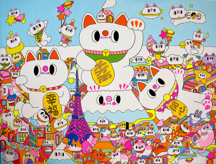 MESSY DESK A Journey To Wonderland THE THREE LUCKY CATS