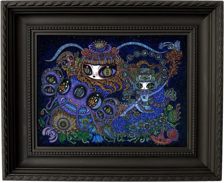 SIRENS Ciou, Molly Devlin and Yulia Pustoshkina THE SPACE FISH PLANET (FRAMED)
