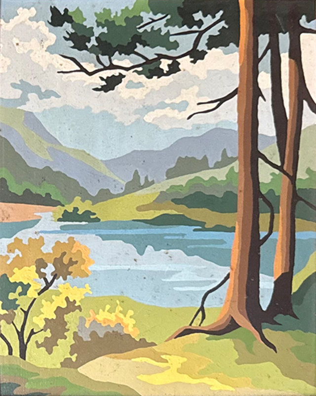 Altered Images Vintage Paint-By-Numbers Reimagined BEFORE