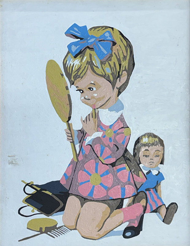 Altered Images Vintage Paint-By-Numbers Reimagined BEFORE