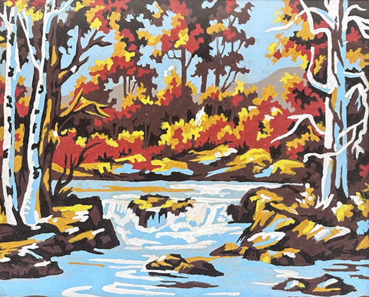 Altered Images Vintage Paint-By-Numbers Reimagined BEFORE