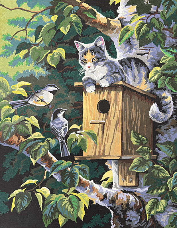 Altered Images Vintage Paint-By-Numbers Reimagined BEFORE