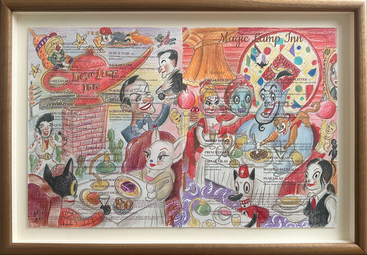 20TH ANNIVERSARY GROUP SHOW September Edition MAGIC LAMP INN (DIPTYCH) FRAMED