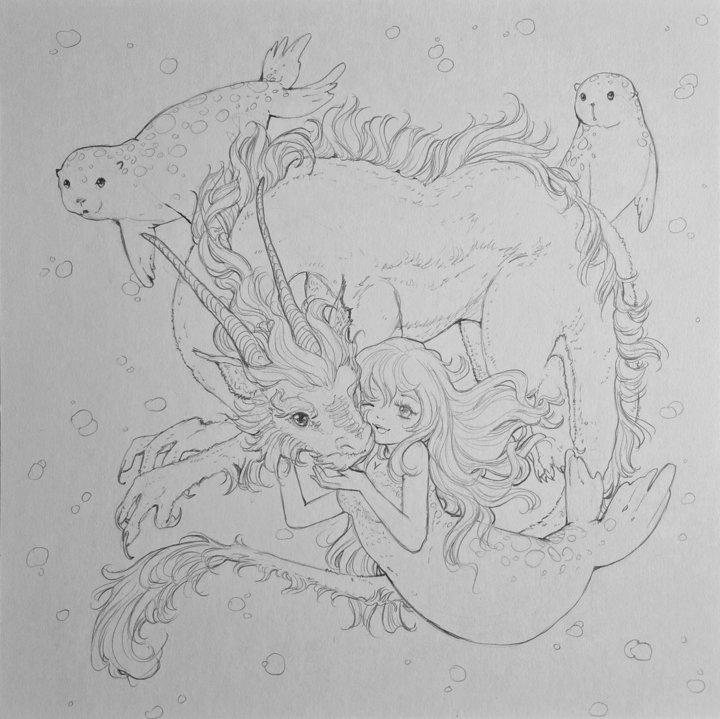Camilla d'Errico Fabled Realms WATER DRAGON