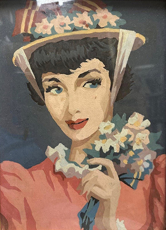 Altered Images Vintage Paint-By-Numbers Reimagined BEFORE