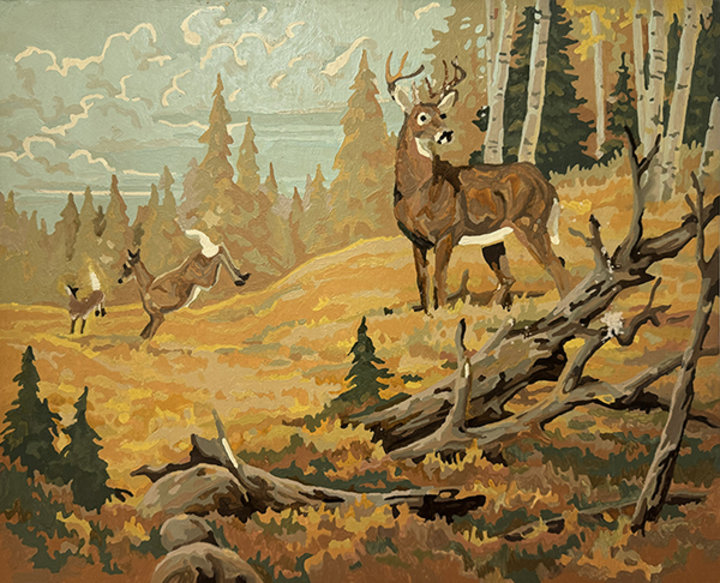 Altered Images Vintage Paint-By-Numbers Reimagined BEFORE