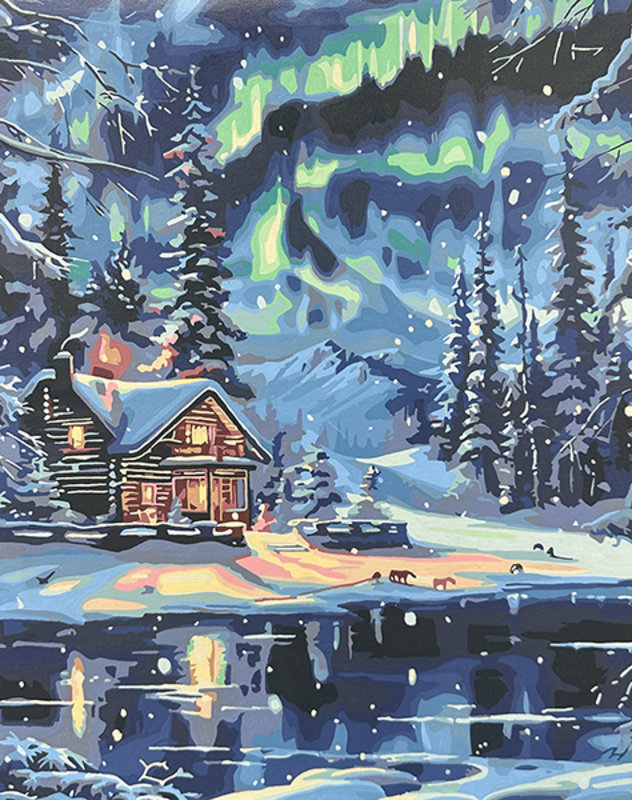 Altered Images Vintage Paint-By-Numbers Reimagined BEFORE