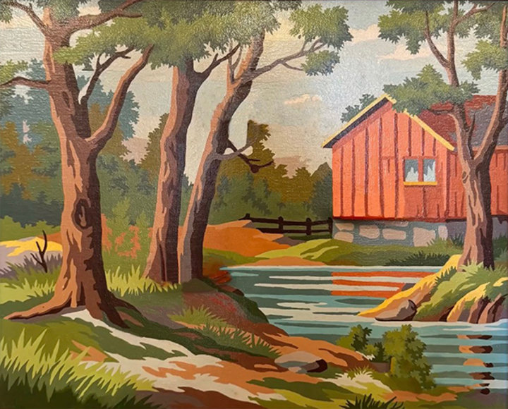 Altered Images Vintage Paint-By-Numbers Reimagined BEFORE