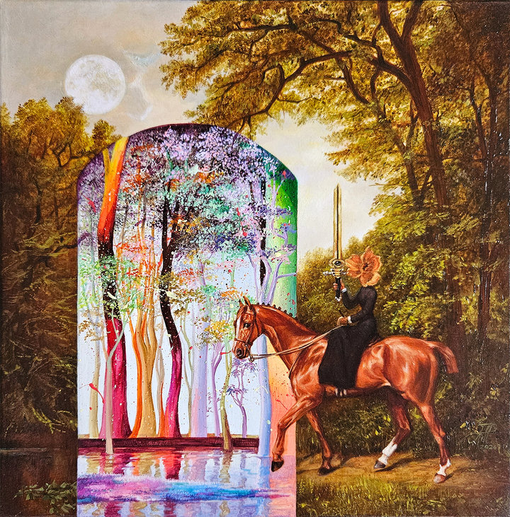 ART COLLECTOR STARTER KIT XI GROUP SHOW A COLLECTION OF 12" X 12" WORKS SENTINEL OF THE OTHERWOOD