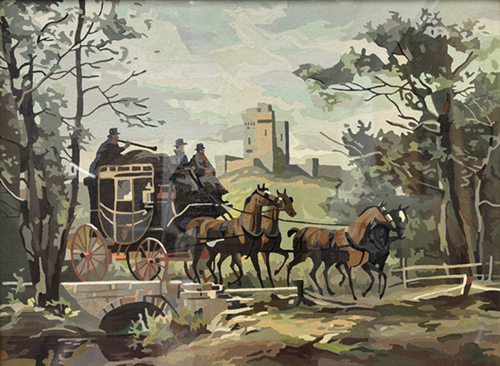 Altered Images Vintage Paint-By-Numbers Reimagined BEFORE