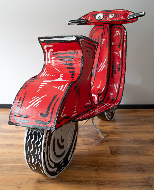 20TH ANNIVERSARY GROUP SHOW Main Gallery RED SCOOTER (BACK)