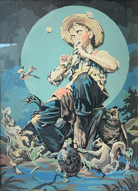 Altered Images Vintage Paint-By-Numbers Reimagined BEFORE