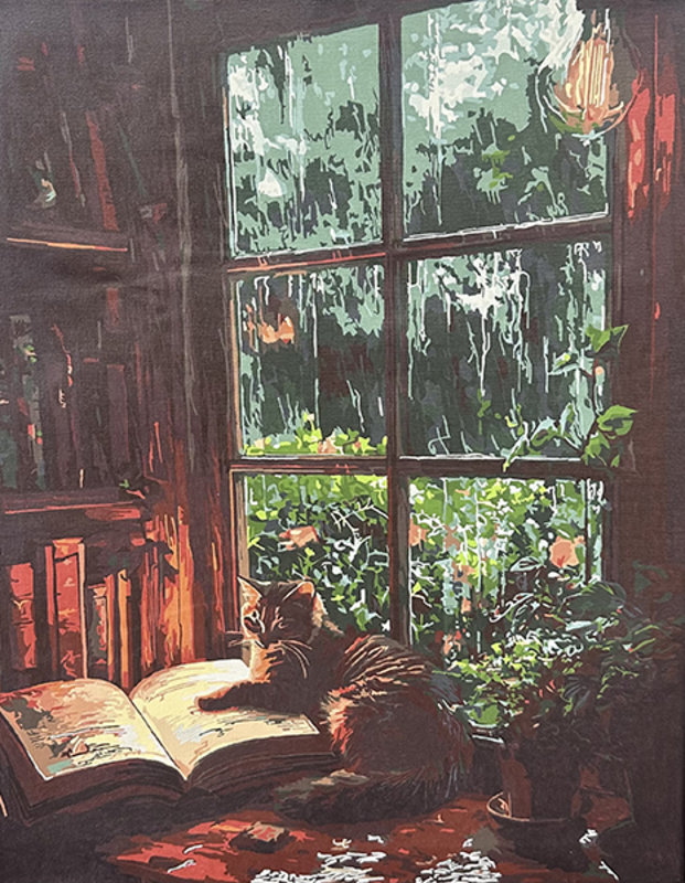 Altered Images Vintage Paint-By-Numbers Reimagined BEFORE