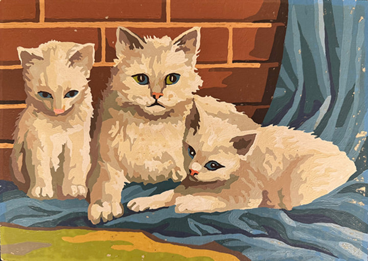 Altered Images Vintage Paint-By-Numbers Reimagined BEFORE