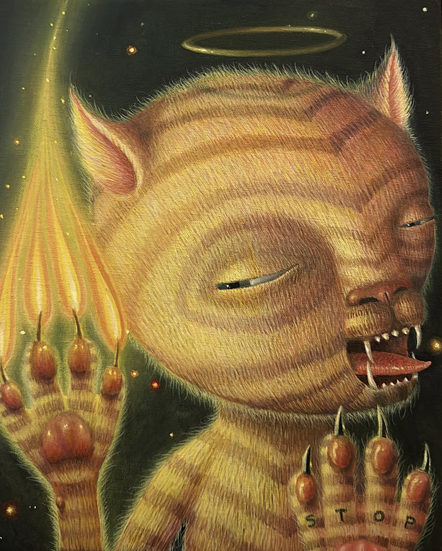 ART COLLECTOR STARTER KIT XI GROUP SHOW A COLLECTION OF 12" X 12" WORKS LOS NIñOS DEL FUEGO 'STOP'