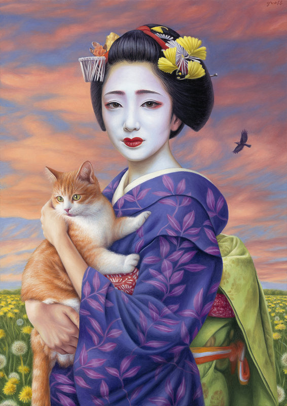 20TH ANNIVERSARY GROUP SHOW Main Gallery MAIKO WITH CAT