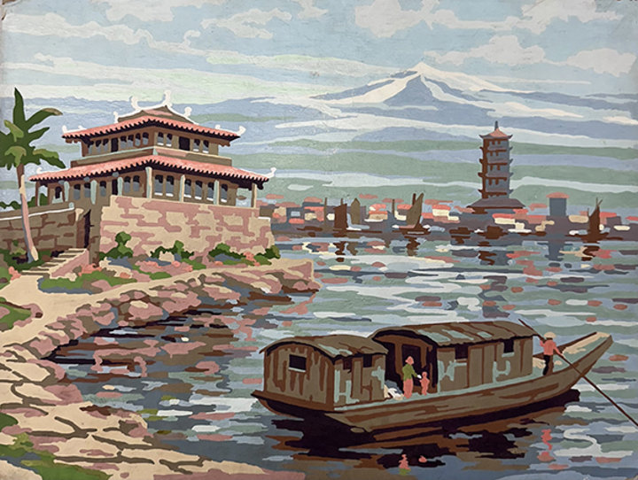 Altered Images Vintage Paint-By-Numbers Reimagined BEFORE