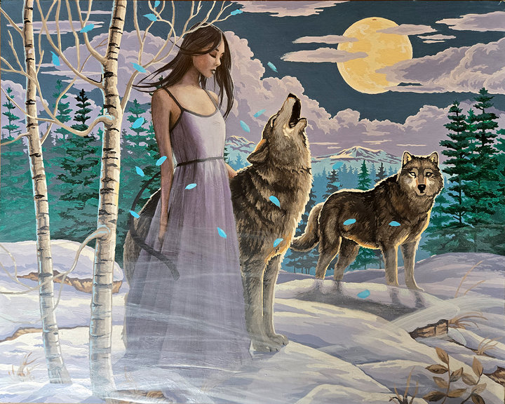 Altered Images Vintage Paint-By-Numbers Reimagined WOLVES