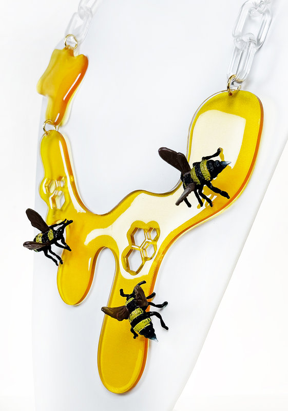 ART COLLECTOR STARTER KIT XI GROUP SHOW A COLLECTION OF 12" X 12" WORKS HONEY OR ELSE (SIDE ANGLE)