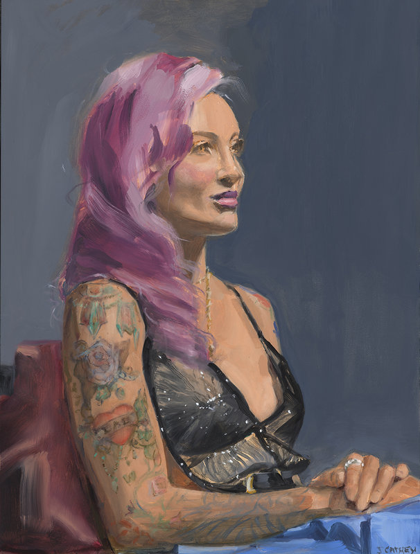 JONATHAN CATHEY & KARI TIRRELL 2 SOLO EXHIBITIONS PORTRAIT OF PAINTER NATALIA FABIA
